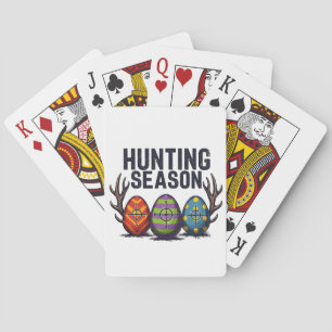 Jagen Jahreszeit Ostern Jagd Eier Funny Spielkarten