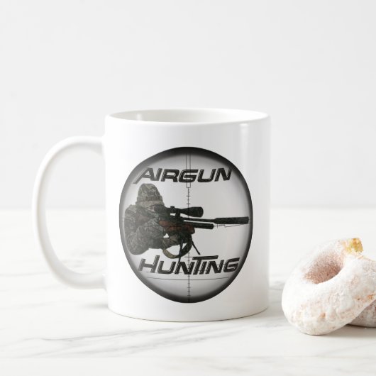 Jagen-Logo für den Schlüsselanhänger Kaffeetasse (Mit Donut)