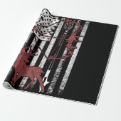 Jagen mit amerikanischer Flagge Jagd Geschenkpapier (Ungerollt)