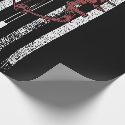 Jagen mit amerikanischer Flagge Jagd Geschenkpapier (Ecke)