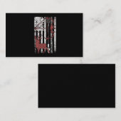 Jagen mit amerikanischer Flagge Jagd Visitenkarte (Vorne/Hinten)