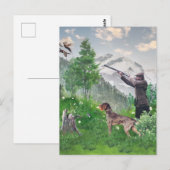 Jagen mit deutschem Drahthaar-Bindeband P Postkarte (Vorne/Hinten)