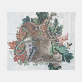 Jagen mit einem Weimaraner, "Grauer Geist" Fleecedecke (Vorderseite (Horizontal))