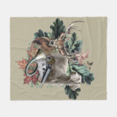 Jagen mit einem Weimaraner, "Grauer Geist" Fleecedecke (Vorderseite (Horizontal))