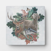 Jagen mit einem Weimaraner, "Grauer Geist" Fotoplatte (Vorderseite)