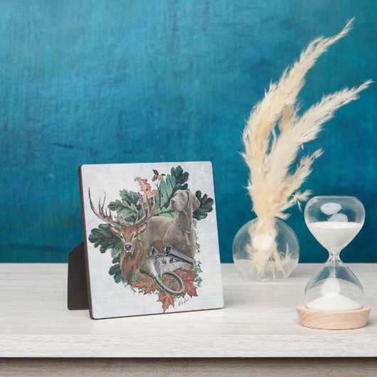 Jagen mit einem Weimaraner, "Grauer Geist" Fotoplatte (InSitu)