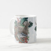 Jagen mit einem Weimaraner, "Grauer Geist" Kaffeetasse (Vorderseite Links)
