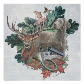 Jagen mit einem Weimaraner, "Grauer Geist" Poster (Vorderseite)