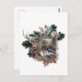 Jagen mit einem Weimaraner, "Grauer Geist" Postkarte (Vorne/Hinten)