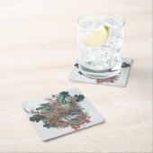 Jagen mit einem Weimaraner, "Grauer Geist" Rechteckiger Pappuntersetzer (Vor Ort)