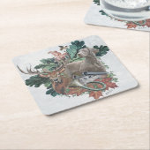 Jagen mit einem Weimaraner, "Grauer Geist" Rechteckiger Pappuntersetzer (angewinkelt)