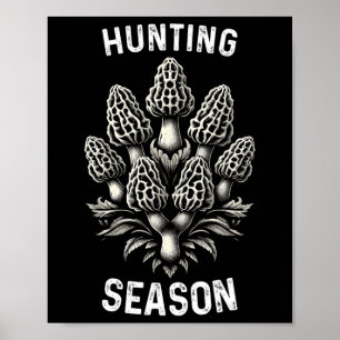 Jagen Morel Mushroom Jagd Morchella Frische Poster