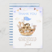 Jagen Noah's Ark Boys Baby Dusche Danke Karte (Vorne/Hinten)