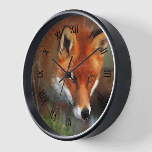 Jagen Roter Fuchs Ölgemälde Kunst Uhr (Winkel)