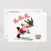 Jagen Santa Holiday Postkarte (Vorne/Hinten)