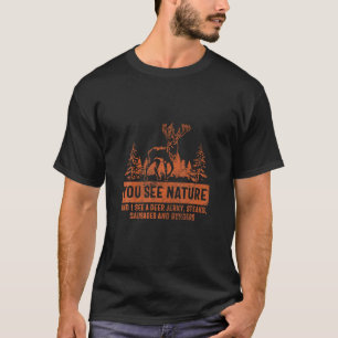 Jagen Shirt Sie Natur sehen I Deer Steaks Funny H