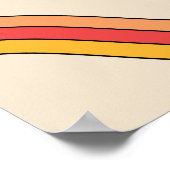 Jagen Sie den Sonnenuntergang Groovy Retro Poster (Ecke)