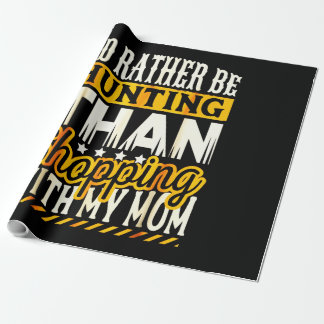 Jagen statt mit Mama einkaufen Geschenkpapier