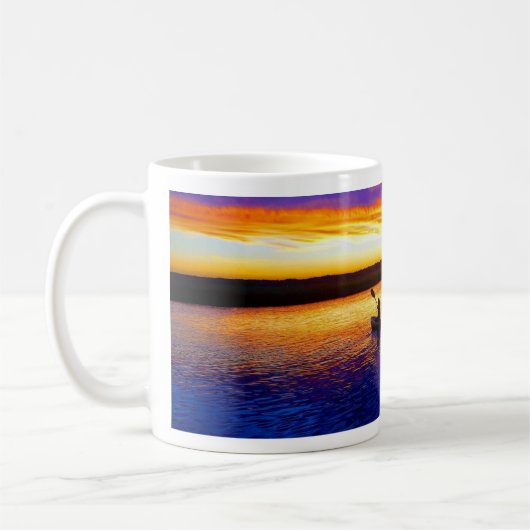 Jagen Sunset Kayak Kaffee Cup Kaffeetasse (Links)