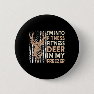 Jagen T-Shirt Ich bin in Fitness Deer Freezer Funn Button