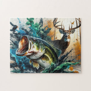 Jagen und Fischen Puzzle