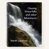 Jagen von Wasserfällen und Abenteuer Fotografie Notizblock (Vorderseite)