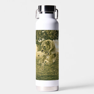 Jagende Löwin Trinkflasche