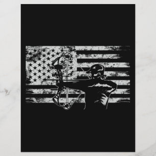 Jagender Bogenschütze Amerikanische Flagge  Bogens Flyer
