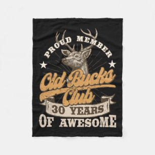Jäger 30. Geburtstag Old Bucks Club Männer 30 Jahr Fleecedecke