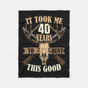 Jäger 40. Geburtstag Jahre alter Hirschjagd Stag Fleecedecke