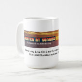 Jäger am Sonnenaufgang kühlen heraus Kaffeetasse (Vorderseite Links)