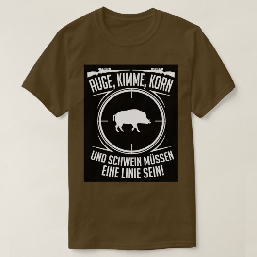 jager augen kimme korn und schwein T-Shirt (Design vorne)