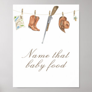 Jäger-Baby-Party - Errate den Babynahrung Poster