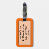 Jäger Blaze Orange Easy ID Gepäckanhänger (Rückseite vertikal)