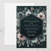 Jäger-Blush-Umbral-Hochzeit Einladung (Vorne/Hinten)