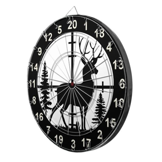 Jäger Buck Stehend Dart Board 3 Dartscheibe (Vorderseite rechts)