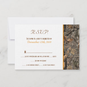 Jäger-Camo-Chic-Hochzeit RSVP-Karte RSVP Karte