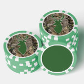Jäger-Camouflage-Hirsch-Kopf-Poker-Chip Pokerchips (Stapel)