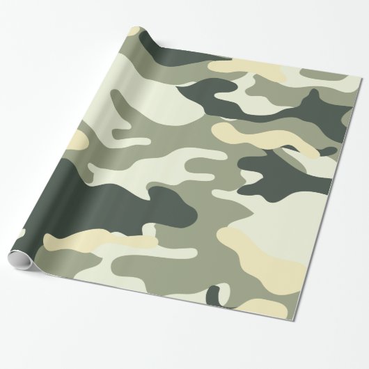 Jäger-Camouflage oder Tarnungs-Muster Geschenkpapier (Ungerollt)