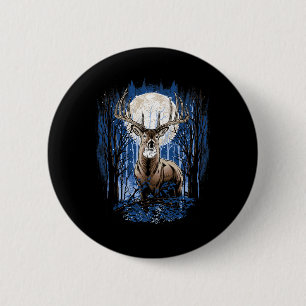 Jäger Deer Jagd Big Whitetail Buck Button