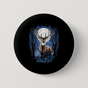 Jäger Deer Jagd Big Whitetail Buck Button