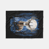 Jäger Deer Jagd Big Whitetail Buck Fleecedecke (Vorderseite (Horizontal))