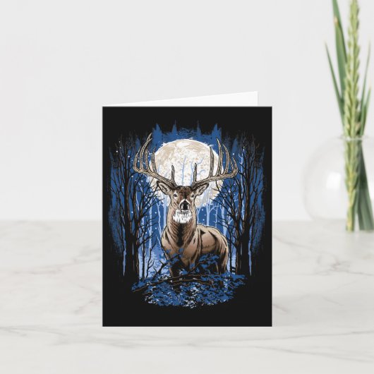 Jäger Deer Jagd Big Whitetail Buck Karte (Vorderseite)