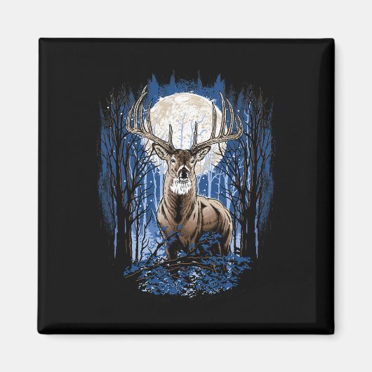 Jäger Deer Jagd Big Whitetail Buck Magnet (Vorne)