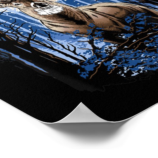 Jäger Deer Jagd Big Whitetail Buck Poster (Ecke)