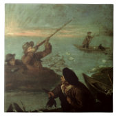 Jäger, die auf Enten (Öl, schießen auf Leinwand) Fliese (Vorderseite)