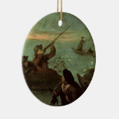 Jäger, die auf Enten (Öl, schießen auf Leinwand) Keramikornament (Rechts)