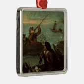 Jäger, die auf Enten (Öl, schießen auf Leinwand) Ornament Aus Metall (Rechts)