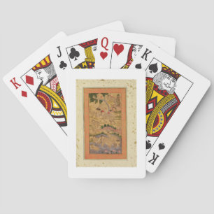 Jäger, die Elefanten aus der großen Klippe erobern Spielkarten