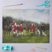 Jäger - Die Foxjagd - Tally-ho 1924 Seidenpapier (Basteln)